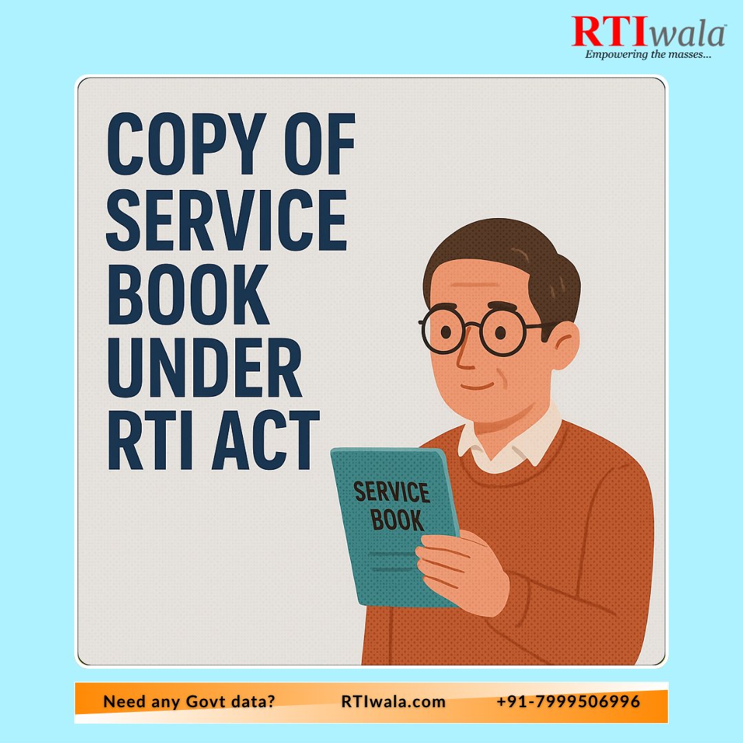 RTIwala's tweet image. 📘 Want a copy of your Service Book from your department?

You can get it officially under the RTI Act, 2005 👇

🔗 rtiwala.com/content/copy-o… now!

#RTIwala #RTIIndia #ServiceBook