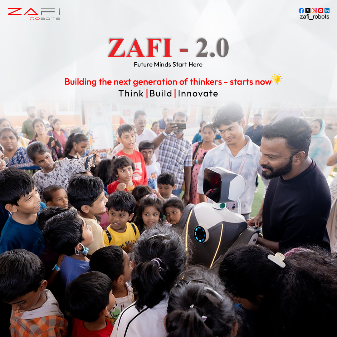 ZafiRobots's tweet image. ZAFI 2.0 inspires kids to Think | Build | Innovate 🤖✨
Let’s shape the next generation of innovators.
#ZafiRobots #STEM #Innovation #FutureTech
