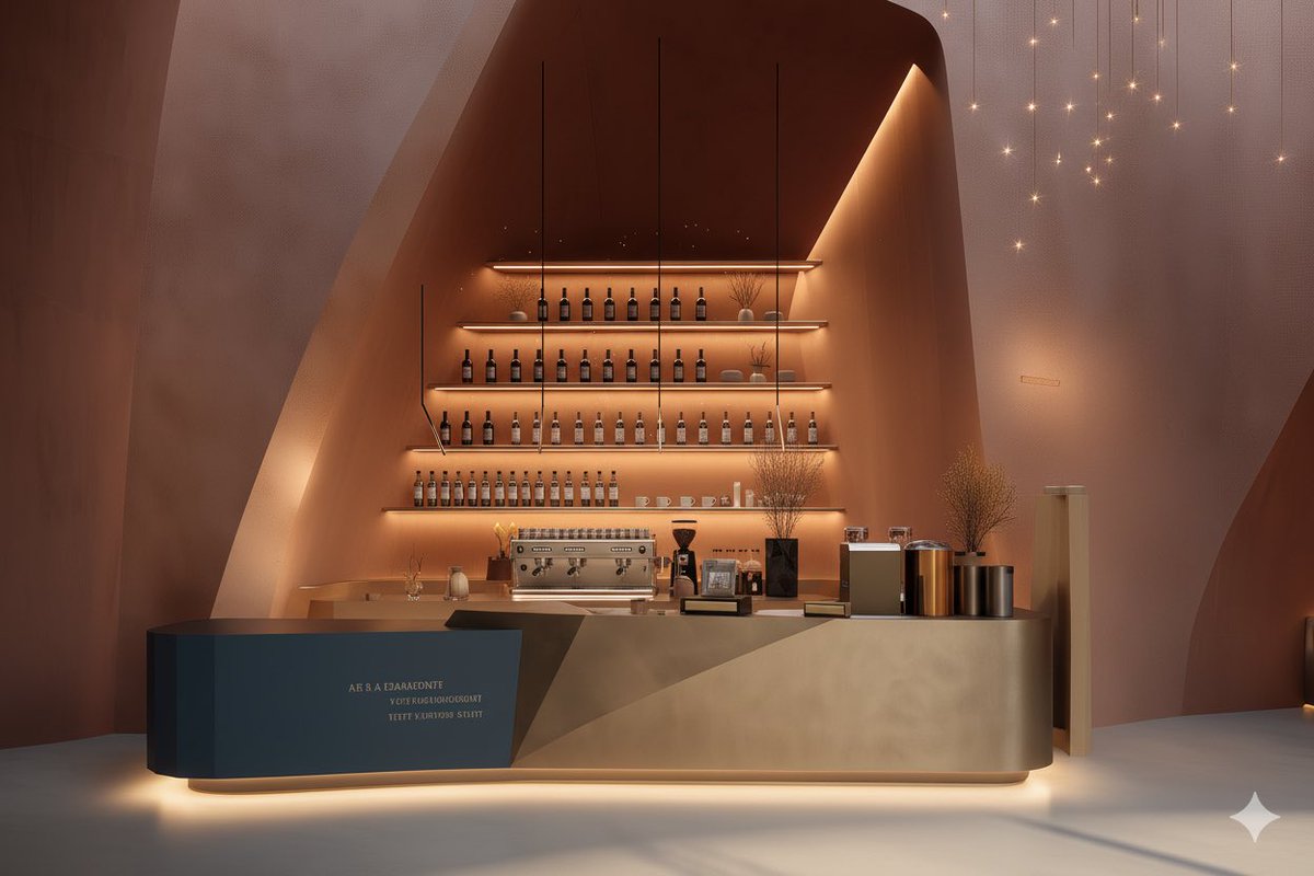 themarcoale's tweet image. Design is still a human act — intuition, culture, memory, place. #AI has become a storytelling companion for me.
#Interiorvisualization testing #midjourney #nanobanana #comfyui 
Earth &amp;amp; Constellation Café