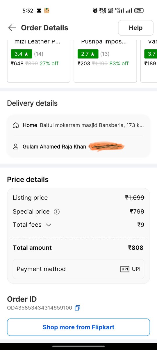badshahb563's tweet photo. Hi Flipkart team, maine ORDER_ID  OD435853434314659100 (canceled on 01/11/2025) cancel kiya tha. Refund ₹AMOUNT pending hai. Attached: order screenshot + cancellation confirmation. Please process refund ya bataye next steps. Thank you. @Flipkart 
@flipkartsupport https://t.co/N2bbkzI1SG