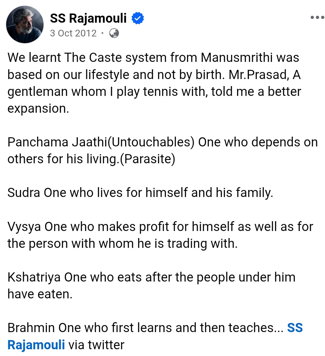 drsushrutz's tweet image. I knew him as an overrated director, but it turns out he is a casteist too.
#Parasite #GlobeTrotter