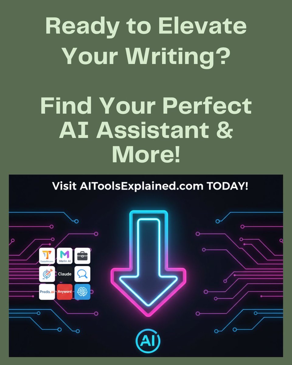 AIToolsX's tweet photo. Writer's Block? SOLVED.
AI Writing Assistants now supercharge everything: threads, SEO, &amp; code. Find the top tool that will revolutionize your workflow!
Swipe to match your perfect AI co-pilot.
Full reviews: Link: https://t.co/m5NxlEDeUh
#AIWriting #AITools #ContentCreation https://t.co/J0clnzYlnU
