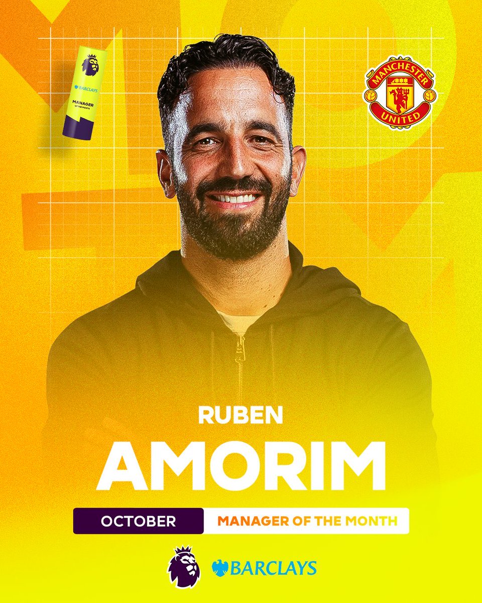 RMCF_Minuto93's tweet photo. 【公式発表】

🇵🇹アモリムがプレミア月間最優秀監督を受賞

ユナイテッドは10月に3戦全勝

📸 @premierleague https://t.co/HXsnY2fyaH