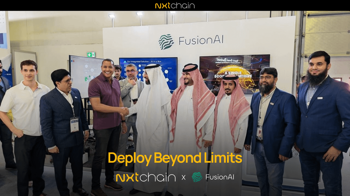 NXT_chain's tweet photo. AI on decentralized cloud is no longer theory. ☁️

NXTchain has partnered with FusionAI to create a unified environment for AI compute and decentralized cloud.

Run. Train. Deploy. Scale. https://t.co/5QaHRIQVIM
