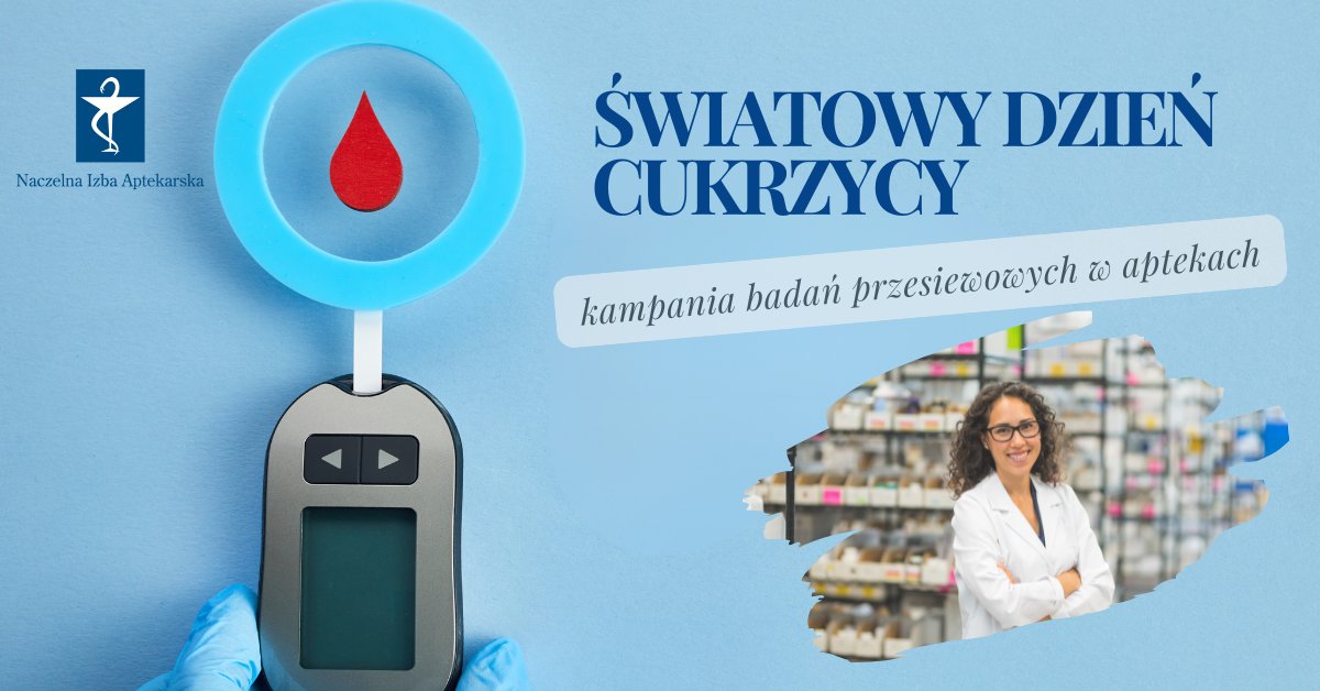 💙 Startuje #WDD2025!
📅 14.11.2025–31.01.2026
Farmaceuci w aptekach w całej Polsce przeprowadzą badania przesiewowe w kierunku #cukrzyca typu 2.
👉 Formularz: forms.office.com/r/rXQMLTK72E
W zeszłym roku 1813 osób przebadanych – 36% z podwyższonym ryzykiem.
➡ Szczegóły:
