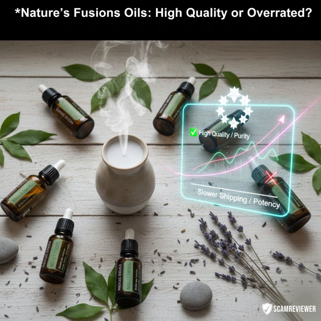 scam_reviewer's tweet photo. Nature’s Fusions Oils: Worth It?
100+ reviews say they’re pure, potent, and great for sensitive skin.
Some note mild scent strength &amp; slow shipping.
Overall: quality oils, fair delivery.
Read more 👉 https://t.co/Aayw6DkxHK
#EssentialOils #NaturesFusions #Wellness #Aromatherapy https://t.co/0kuHI3zfxh