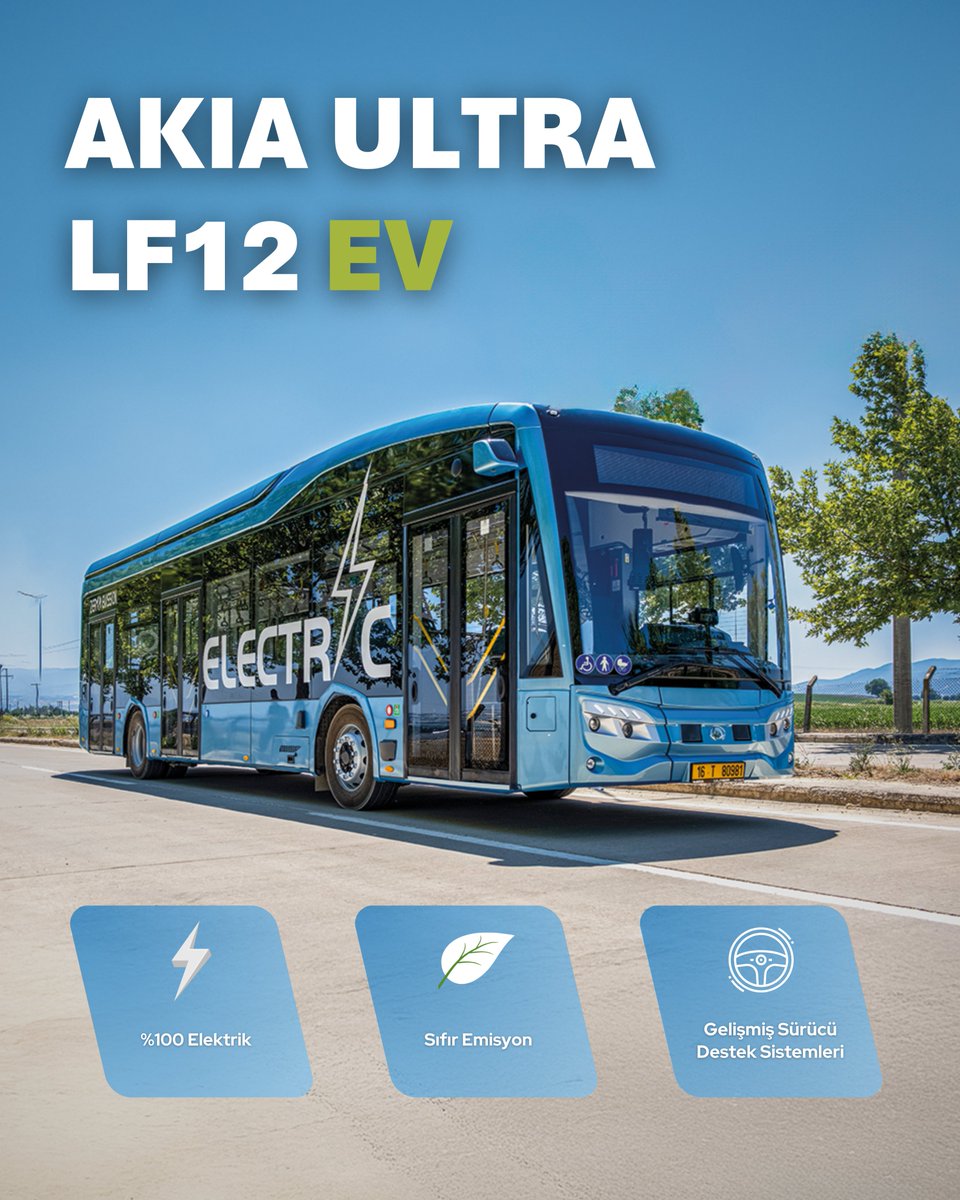 ulasimas_tr's tweet image. #AKIA #UltraLF12EV #ElectricBus #SustainableMobility #ZeroEmissions 🌱🔋