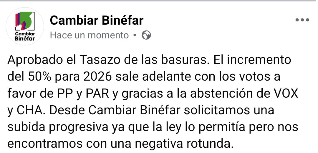 CambiarBinefar's tweet photo. https://t.co/Zhv8AUfYjv