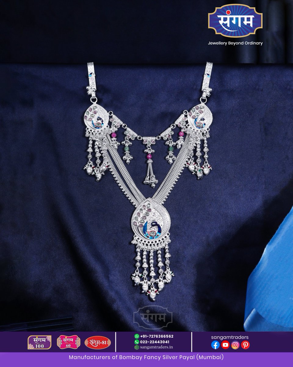 sangamtraders's tweet photo. Grace that drapes. Silver that speaks.✨

Exquisite waist adornments (Juda) crafted in fine silver, detailed with multicoloured stones and intricate Mayur Meenakari patterns.

 #SilverJuda #BridalJewellery 

(Kamarbandh, Kandora, Juda, Chabi Challa, Kamar Belt) https://t.co/kXYFHsbsMW