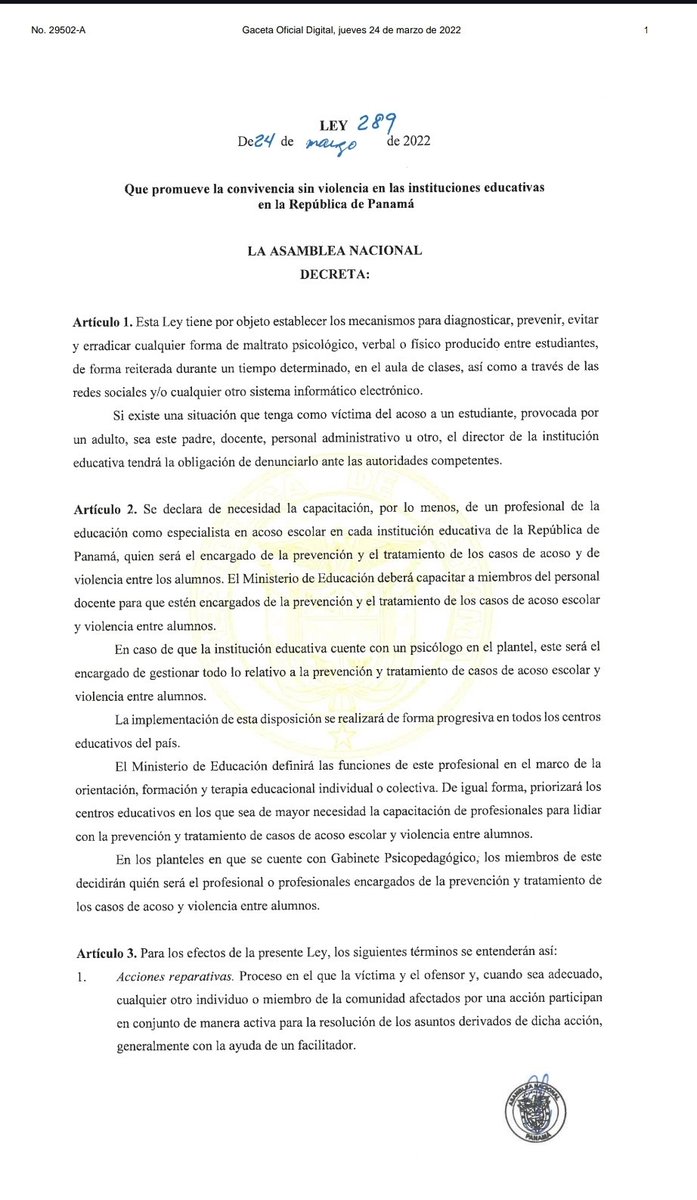 JC_Reynardus24's tweet photo. @jorgeibloise @AlvaroAlvaradoC Panamá cuenta con la Ley 289 de 2022 (Reglamentada por el DE 82-2024). https://t.co/A9XRrkoAKa