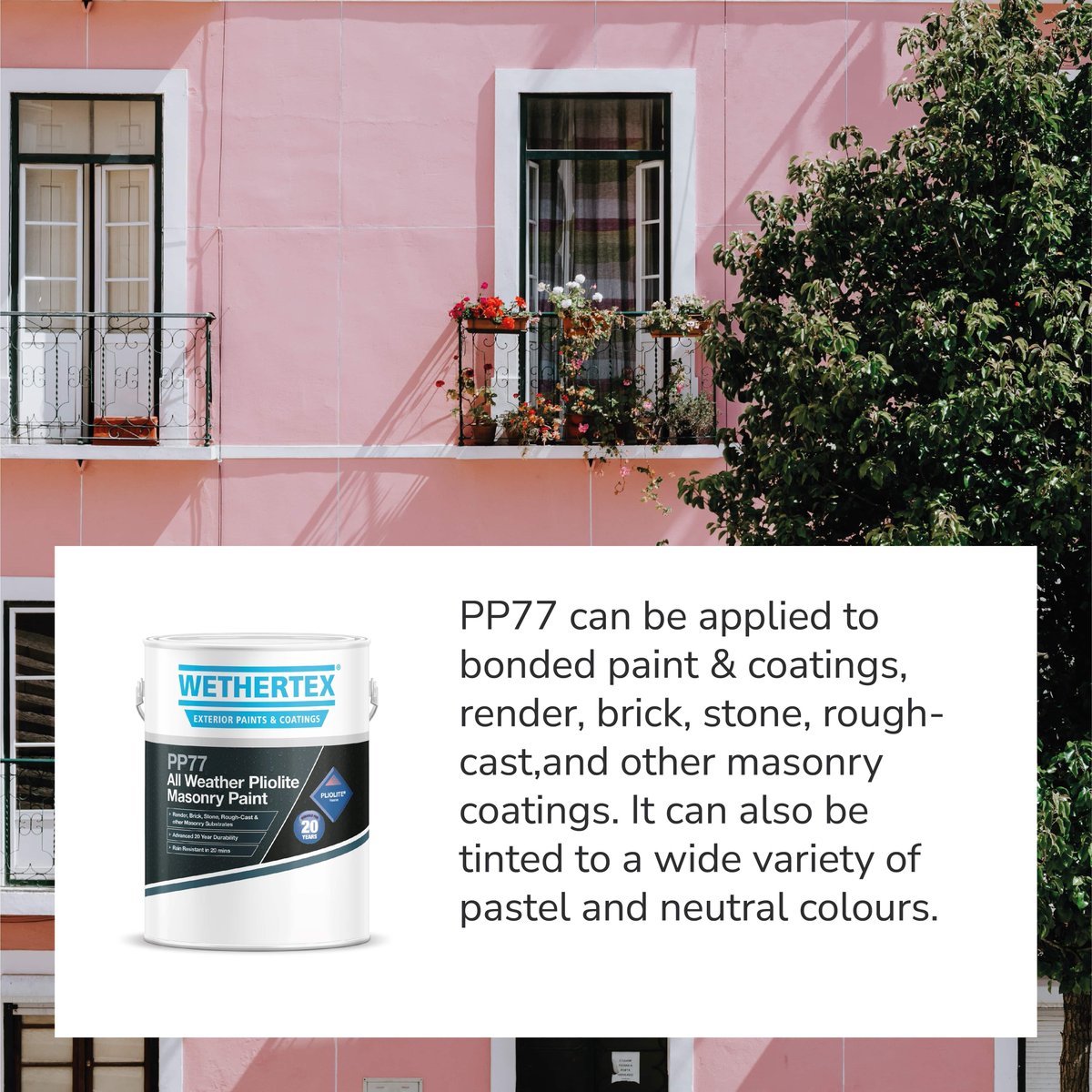 MakerCoatingUK's tweet photo. Don't let the weather put work on hold. With Wethertex PP77 Pliolite Masonry Paint you can keep painting whatever the weather.

Now available in store, over the phone, or from our online shop at https://t.co/taPoidsgvV 

#WinterPaint #MasonryPaint #Wethertex #Pliolite https://t.co/QZq4vtaXCL