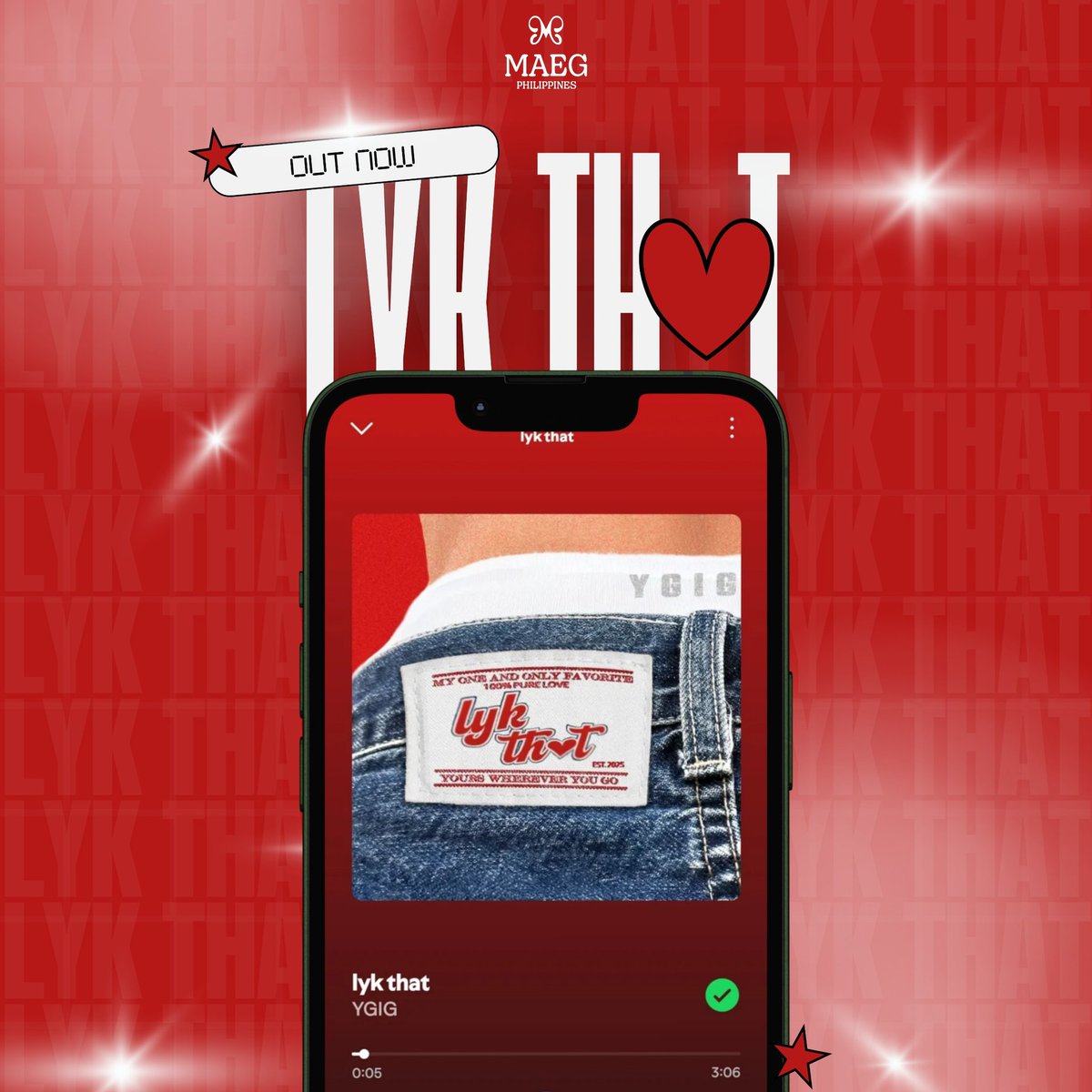 MaegMedinaPH's tweet photo. YGIG DOUBLE SINGLE OUT NOW !
listen to it again now! π€¨πΊπͺ©
#YGIG #YGIGisBack
#ChickaLykThatOutNow
#Chickachicka #lykthat https://t.co/9AW1NCPpRX