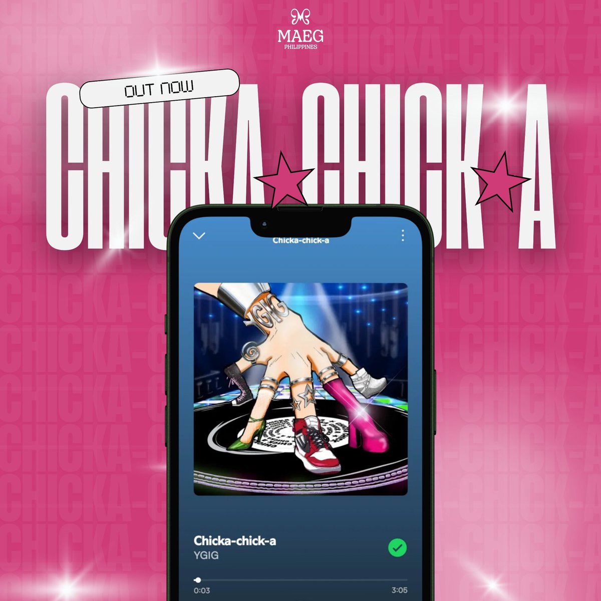 MaegMedinaPH's tweet photo. YGIG DOUBLE SINGLE OUT NOW !
listen to it again now! π€¨πΊπͺ©
#YGIG #YGIGisBack
#ChickaLykThatOutNow
#Chickachicka #lykthat https://t.co/9AW1NCPpRX