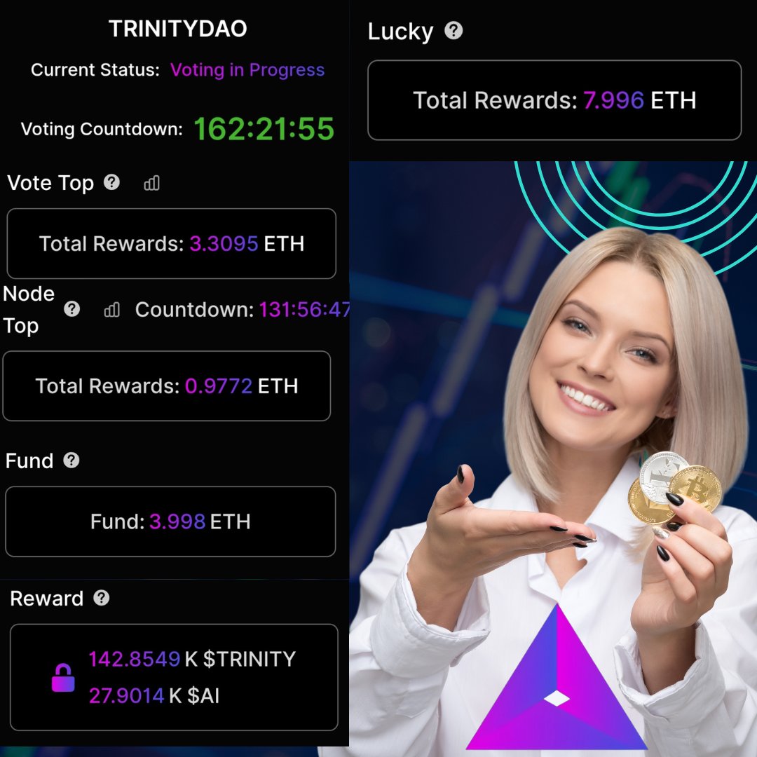 TriaiFun's tweet image. Trinity DAO is now running ⚙️

Your vote = Your power 💎

Join, govern &amp;amp; shape the ecosystem → triai.fun

#TrinityDAO #Web3 #DeFiGovernance #EarnRewards