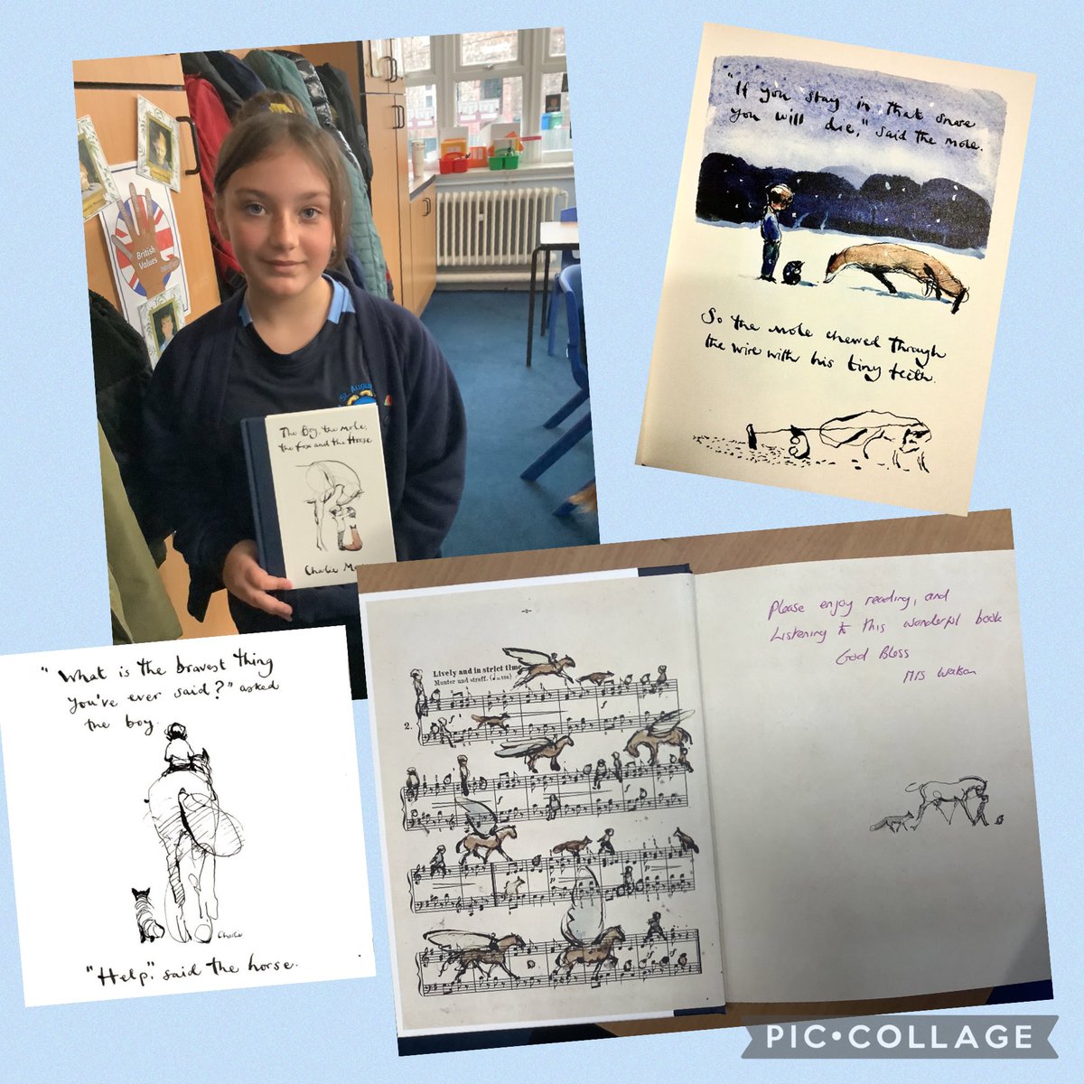 StAugustinesCPS's tweet image. A special thank you to our chair of governors (Mrs Watson) who has gifted each class a copy of her favourite book by @charliemackesy. It is full of inspiring quotes to help us through different challenges. #StAugustinesPersonalDevelopment