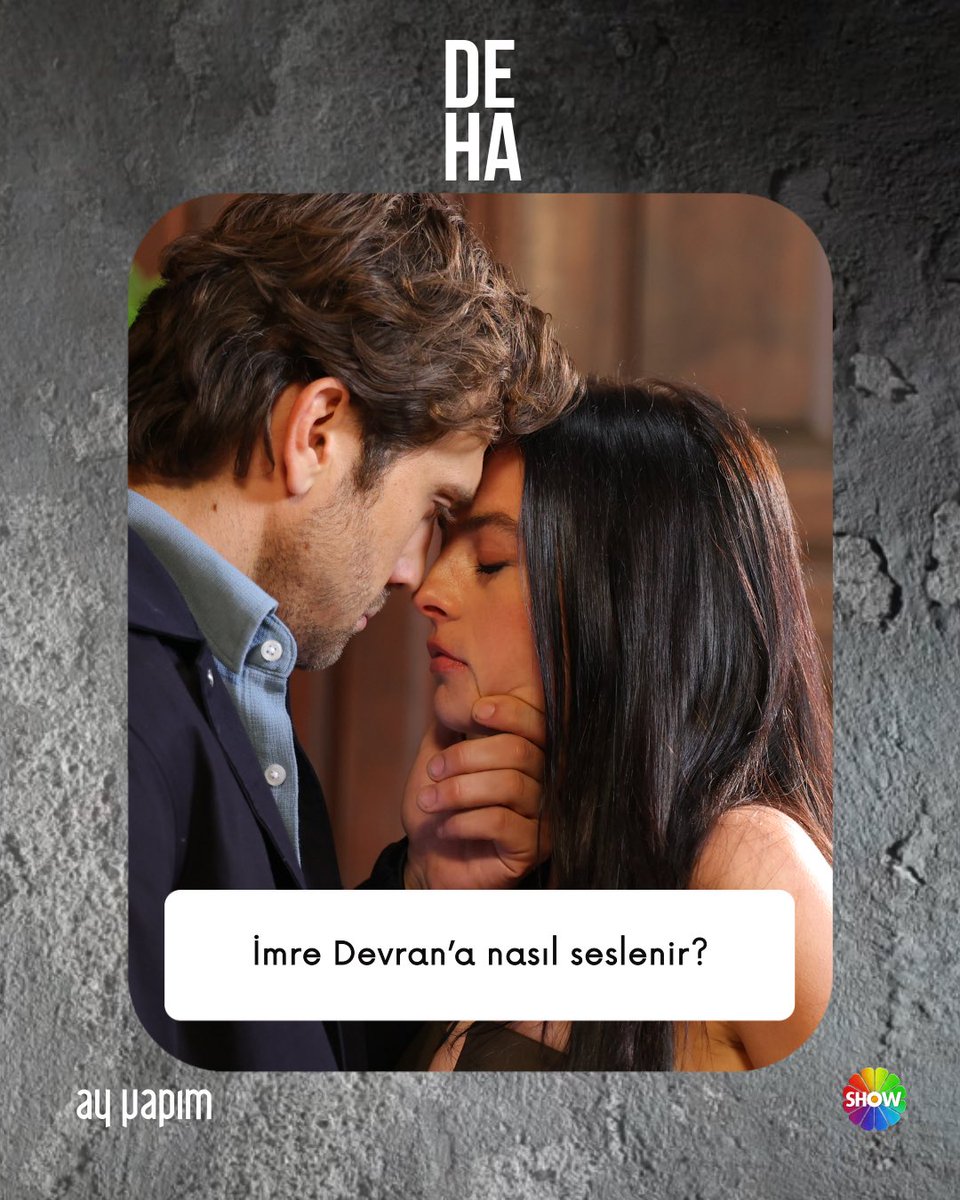 ayyapim's tweet image. Bugünkü sorumuz zeka ve aşkın gücünden geliyor…❤️‍🔥

İmre Devran’a nasıl seslenir?

Cevaplarınızı yorumlara bekliyoruz!✨

#AyQuiz #Ayyapim #Deha @dehatvdizisi