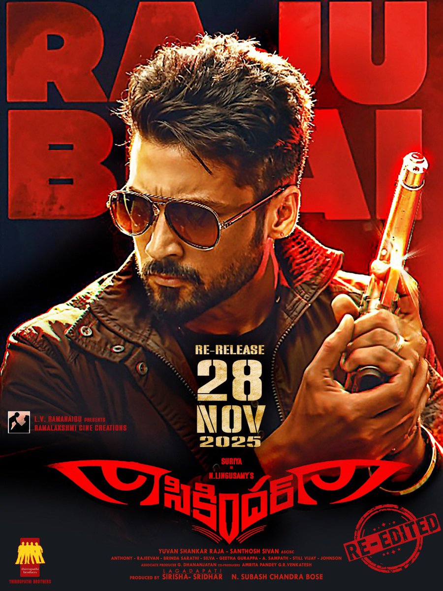 Filmy_Time's tweet image. Raju Nahi, Raju Bhai Bolo 💥

Meet your favourite #Sikandar again, now in the RE-EDITED Version!

Back on the big screens from NOVEMBER 28 🔥

An @thisisysr Musical 🎶

@Suriya_offl @Samanthaprabhu2 @dirlingusamy @VidyutJammwal  #SanthoshSivan @RCCOfficial @ThirrupathiBros