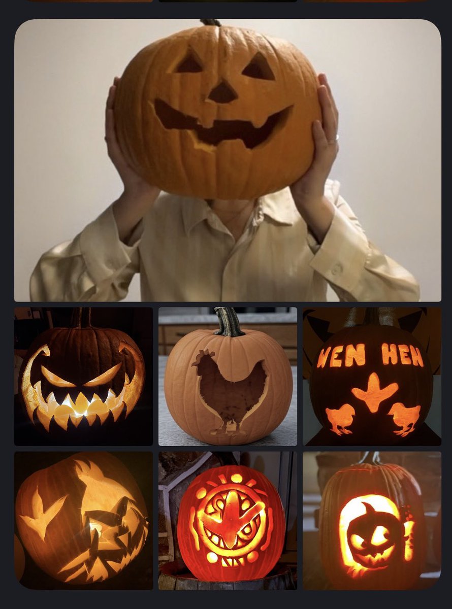 🎃 PICK A PUMPKIN 🎃 

Thank you to all who participated in the <a href="/_HenHouseNFT/">Hen House 🐔</a> Pumpkinfest Carving Contest!

Winner will be announced today 👀

One amazing entry will win a $USDC prize 🎉 

Which one would you choose?👇