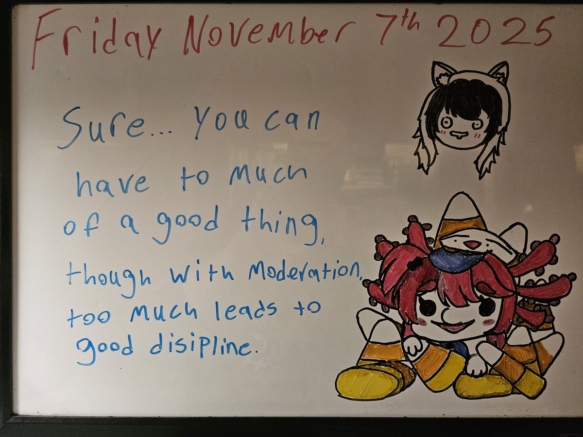 TheAtomicOrphan's tweet image. Board of the day! Ft. Axie and Tuppy! Here is your pile of candy corn as promised. 

Excess can lead to waste, but when we practice moderation, we practice good discipline.

#axieblobart #tuppyart