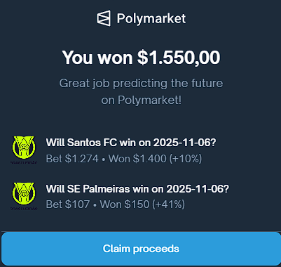 Game was 2-0 but could be much more

Didnt had a great day yesterday but this one was free

<a href="/PolymarketSport/">Polymarket Sports</a>