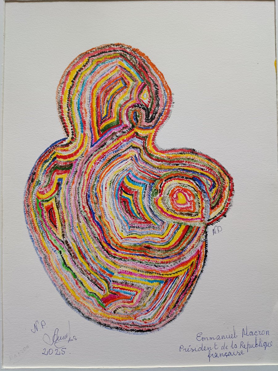 This is a portrait of French président 
MANUEL MACRON
Surrealism