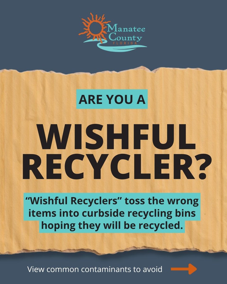 ManateeGov's tweet photo. Did you know? 

Recycling contamination damages machinery, causes fires at recycling centers, and ends up in the landfill. 

Have any questions about recycling in Manatee County? Drop them in the comments! 

Plus, mark your calendar for November 15—we're celebrating America Recycles Day with a behind-the-scenes look at Manatee County's innovative recycling process. ♻️ 

Learn more at https://t.co/OCHtd023h1.