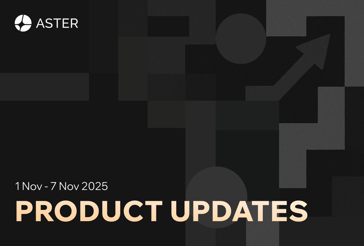 Aster_DEX's tweet image. GM Aster fam!
Loaded week.  Progress recap (Week of Nov 1, 2025).

🎮 Campaign:
- $B2 Spot Trading Campaign (new) x.com/Aster_DEX/stat…
- $HEMI Trading Campaign Recap x.com/Aster_DEX/stat…
- $AT Trading Campaigns Recap x.com/Aster_DEX/stat…

📱Aster App (v1.6.0) released on…