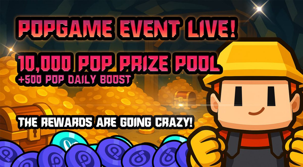 🎮 PopGame is hosting a HOT event!
Rewards are MAXED 🔥
💰 10,000 POP in the prize pool
🏆+500 POP added daily → bigger rewards ✅
👑Play → Rank rewards
🎁Stay active → Everyone wins
PopGame is a true GameFi hub: play, team up,
 web👉 popgame.win

#Web3Gaming #web3