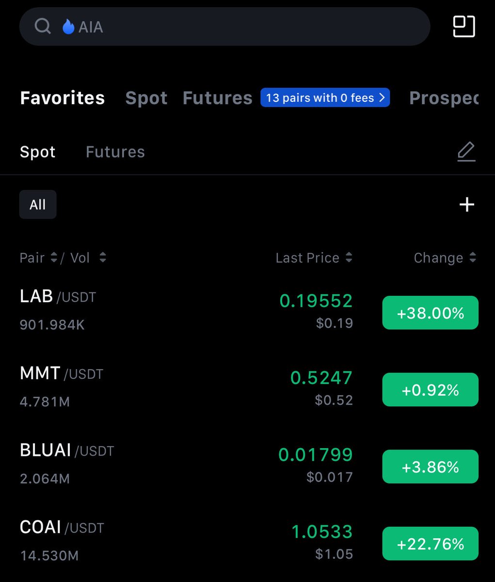 We missed AIA and ZEC, but no worries…
Here are my next targets and you already know the strategy I always apply:

• LAB  
• MMT  
• COAI  
• BLUAI  

Keep your eyes on them thank me later 🫡

DYOR….