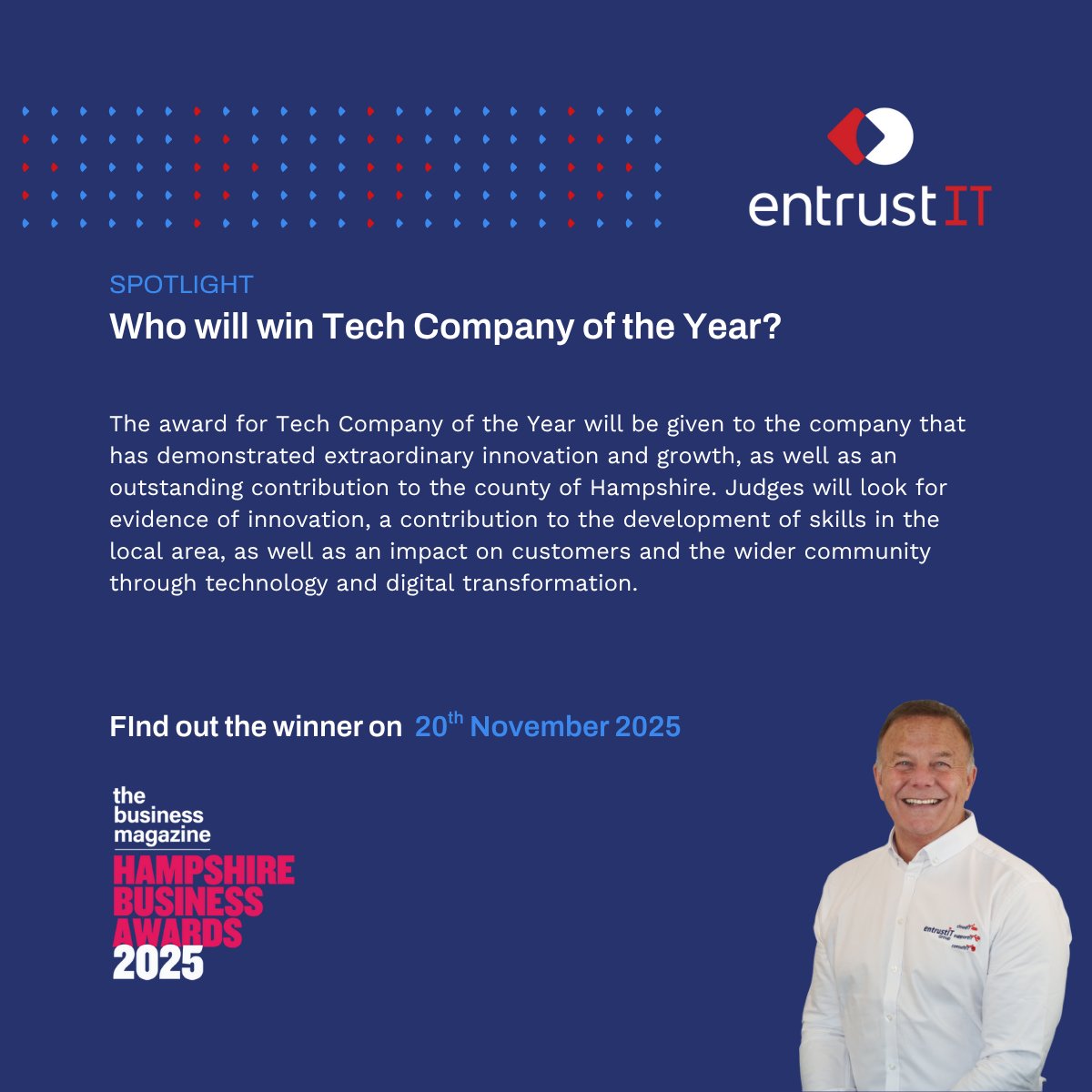 EntrustIT's tweet image. ❓DID YOU KNOW?

Hampshire is one of the most powerful counties, economically, outside of London.

👫 Population: 2.03 Million
💼 Businesses: 62,000+
💸 Economy: £72Bn GVA

entrustIT are honoured to be shortlisted for &apos;Tech Company of the Year&apos;
#HBA25