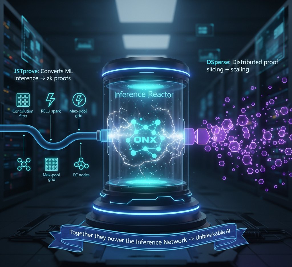 thomas_1073's tweet photo. The Inference Reactor ⚡
JSTprove turns ML inference into zk-proofs, and DSperse slices + scales them across the network powering verifiable, unstoppable AI.

Together → The Inference Network → Unbreakable AI

#zkML #JSTprove #DSperse #AI #UnbreakableAI @inference_labs https://t.co/pCswy26ats