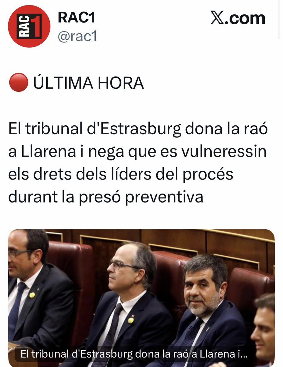 viquirepublica's tweet photo. De la “pluja de milions”, ni un euro.
Del traspàs de Rodalies, ni rastre.
L’amnistia ha beneficiat els qui van vulnerar els nostres drets, i la taula de diàleg mai s’ha reunit.
El finançament singular? Un cafè per a tots.
Les inversions? 694 M€ rebuts dels 1.207 promesos.
Ni català a Europa, ni resultats.

I ara, Estrasburg dona la raó a Llarena.

El famós "cobrar per endavant" cedint els vots a Sánchez, regalant el país a Illa i el si vigilant, van vent en popa,tu!