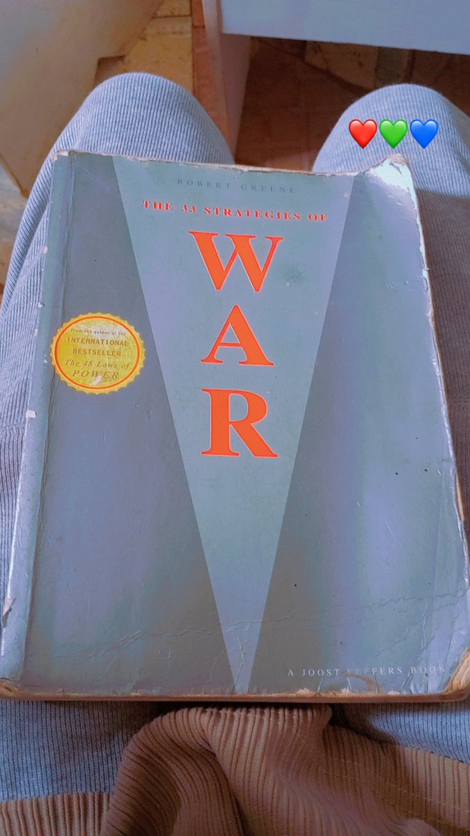Life itself is a battlefield. 

Robert Greene’s The 33 Strategies of War isn’t just about fighting others , 
 it’s about mastering yourself. 

Gm billionaire.
$wkc <a href="/Boygenius_David/">BoyG◻️</a>
