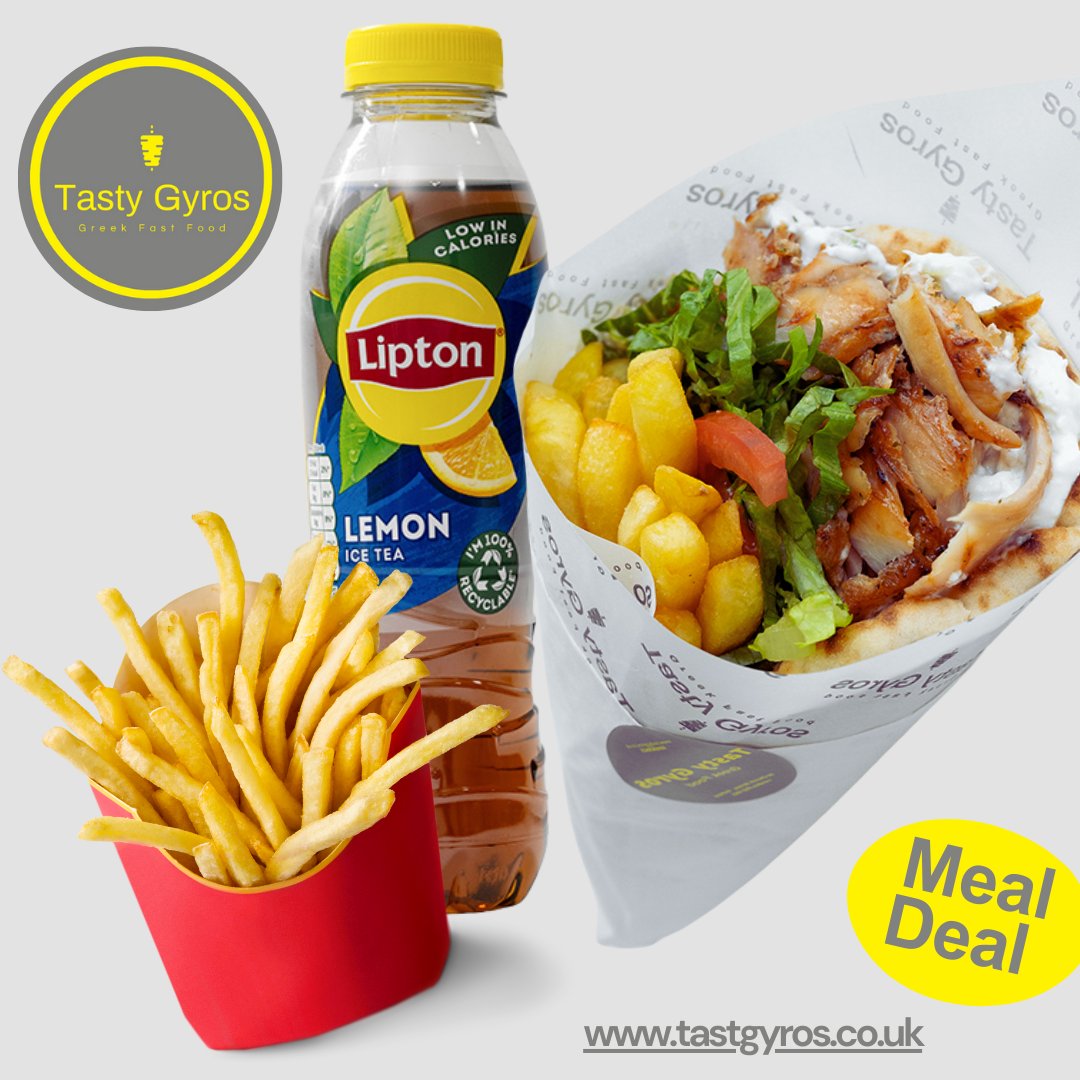 Monday Meal Deal Alert! 

Craving something delicious? Come to Tasty Gyros and enjoy our Chicken Gyros Meal Deal – 

📍 Visit us at:
44 Notting Hill Gate
54 Enfield Town
#TastyGyros #GyrosLovers #MealDeal #NottingHillGate #EnfieldTown
<a href="/ubereats_uk/">Uber Eats UK</a>

<a href="/Deliveroo/">Deliveroo</a>

<a href="/JustEatUK/">Just Eat UK</a>