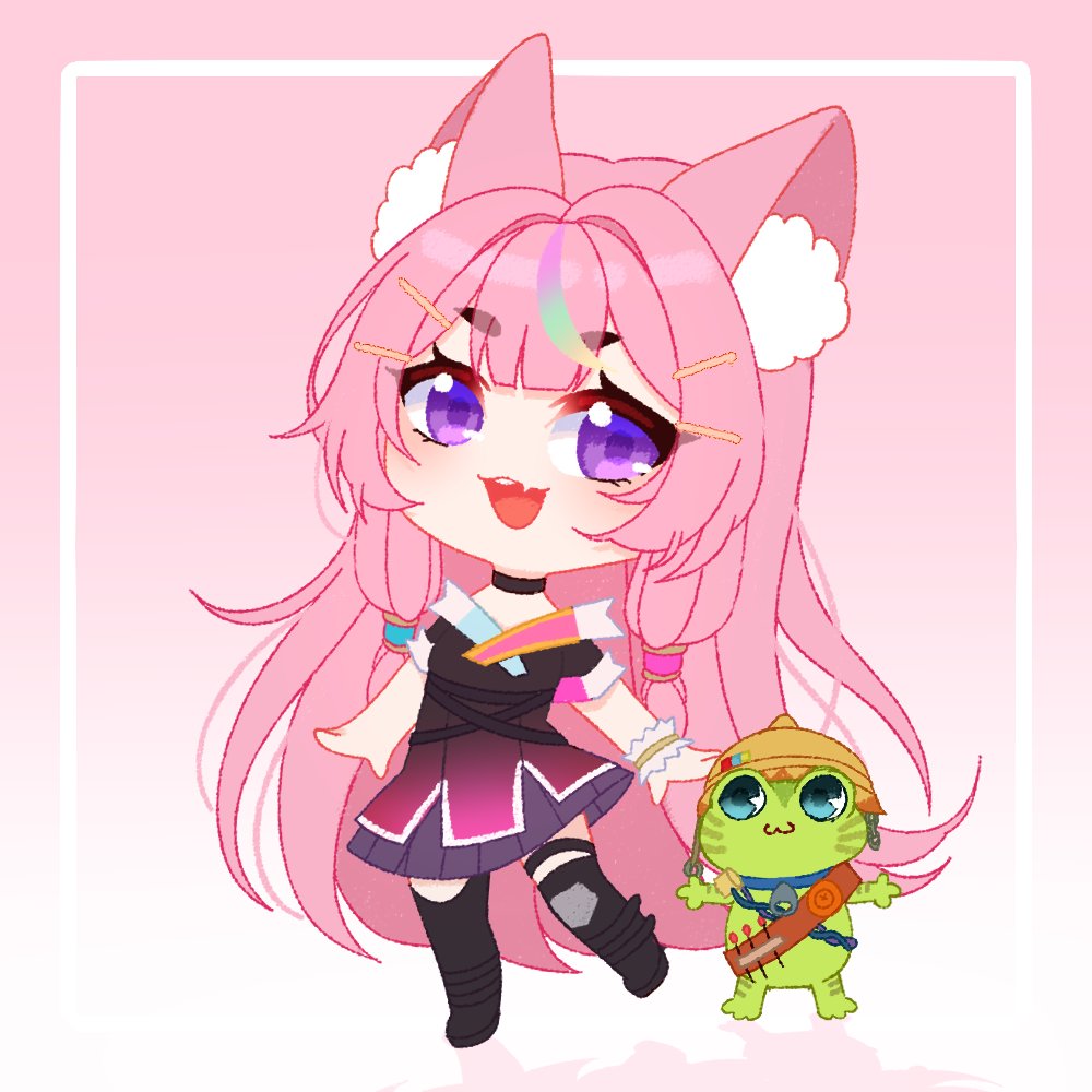 MadamMito's tweet image. Little gift for @NovuVT 🩷and the smol @CroakerVT 🐸