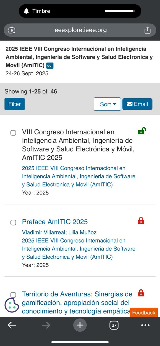 Con gran satisfacción presentamos las memorias de AmITIC 2025 celebrado en Colombia y publicados en IEEE Xplore organizado por <a href="/gitceutpch/">Gitce UTP</a> Editores Dr. Vladimir Villarreal presidente del congreso y Dra Lilia Muñoz presidenta de comité Científico @utpinvestiga <a href="/SNIAIP_Panama/">Sistema Nacional de Investigación de Panamá AIP</a>