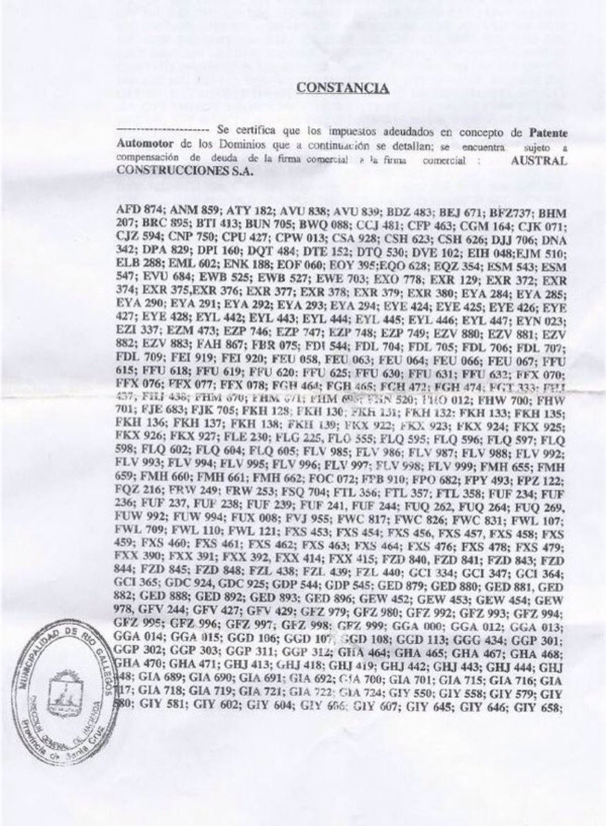 En serio estos son los 655 autos que tiene Lázaro Báez? En serio que nunca se pagó una patente? En serio que desde el kirchnerismo no quieren que esto salga a la luz porque hay autos a nombre de Cristina? Mirá vos. Señores, hagan su magia. 👇👊💣🚬✌🏿