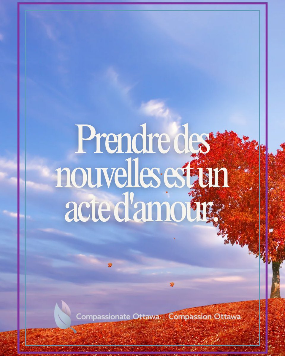 Compassionate_O's tweet image. Un petit « je pense à toi » peut rappeler à quelqu’un qu’il n’est pas seul. 💌

#compassionateottawa #griefsupport #jepenseàtoi