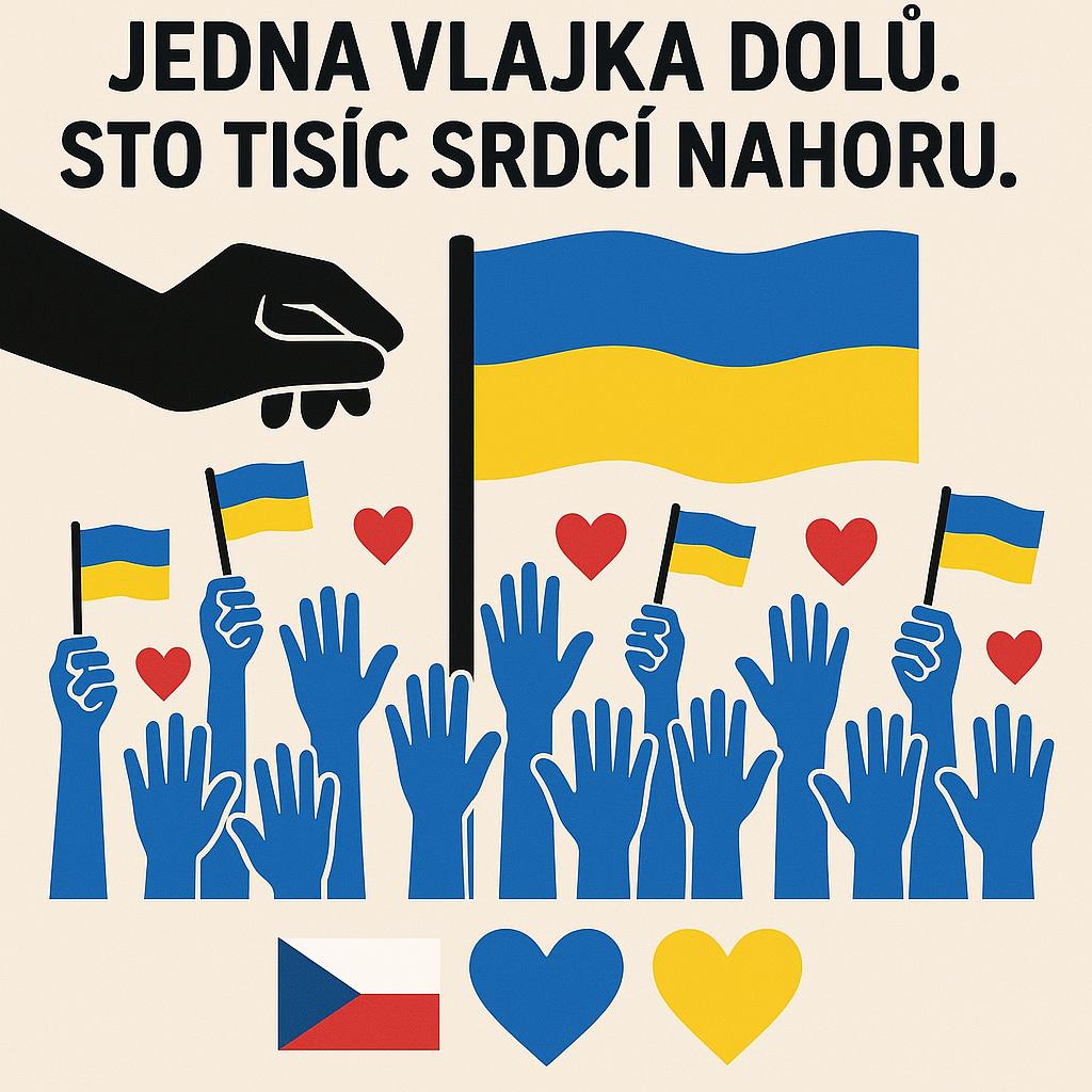 Včerejší vystoupení jednoho politika nám pořád hlava ne bere.
Přátelé, jak můžeme pomáhat Ukrajině, když někteří politici hází klacky pod nohy?

Dokážeme, že na politiky kašleme — že nám záleží na lidech, kteří skutečně bojují se zlem, bok po boku s námi.
Pojďme společně uzavřít