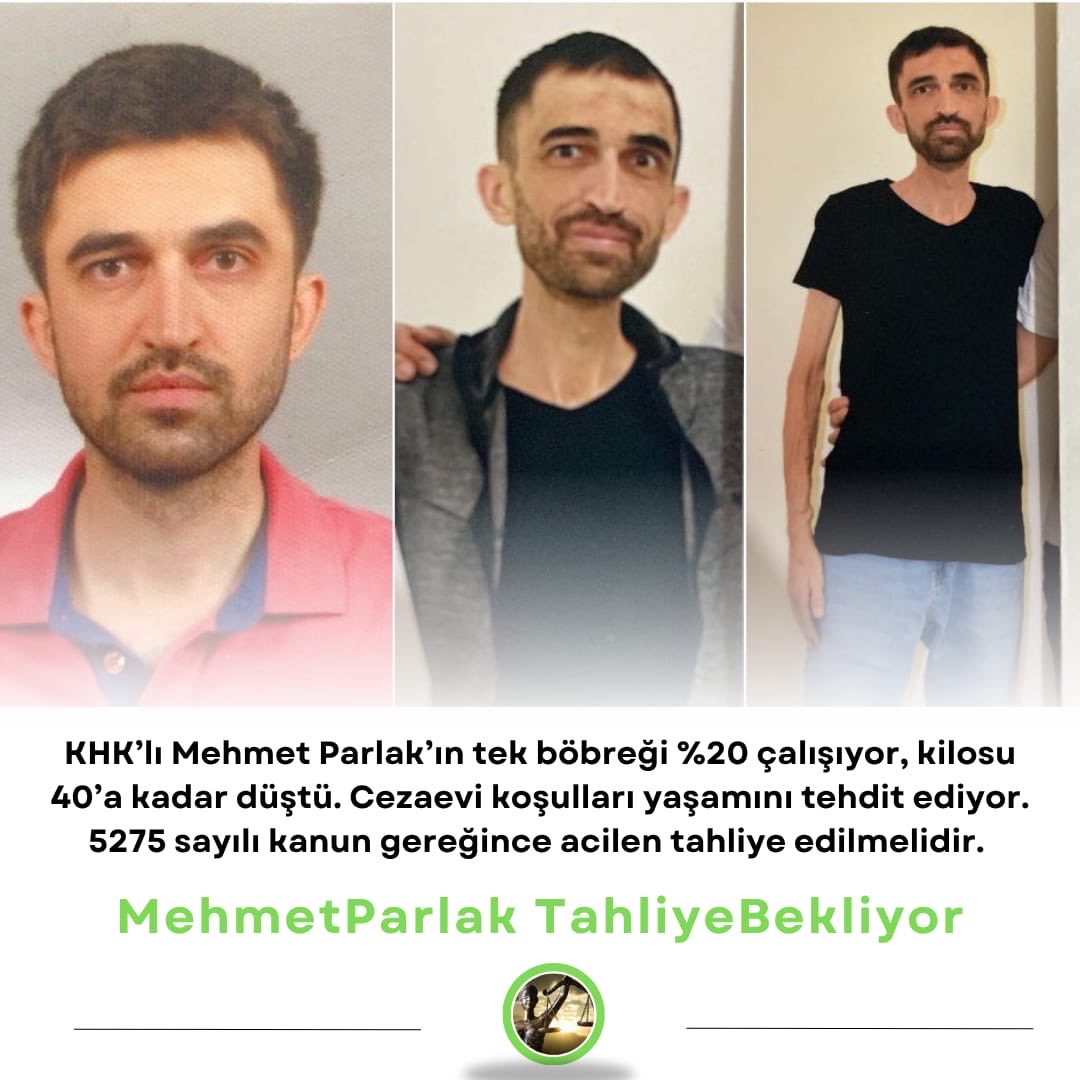 Şimdi %80 böbrek hasarlı, 45 kiloluk bir deri bir kemik.
İnfazın devamı ölüm demektir!
Acilen infaz erteleme verilmelidir!

MehmetParlak TahliyeBekliyor

#VPvFB 💛 Duran 
Real Madrid'de ❤️ Vera