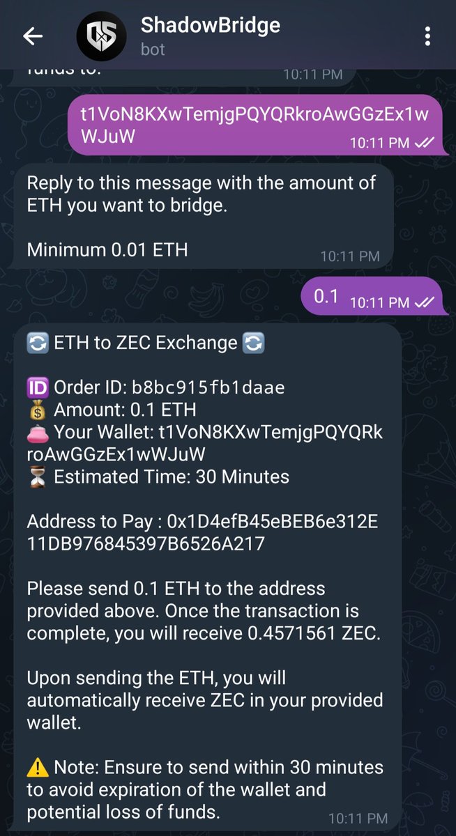 ZeroXShadowETH's tweet photo. Zcash is now live on ShadowBridge!

ShadowBridge now supports Zcash (ZEC) — you can instantly swap ETH ↔ ZEC in just a few clicks.
Experience fast, private, and seamless cross-chain swaps directly from your wallet.

Bot: https://t.co/ihVz6rDs3L https://t.co/bD9Bg3gTbc