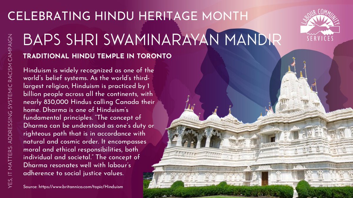 Celebrating Hindu Heritage Month and the many contributions the Hindu community has made in Canada and within the Labour Movement.