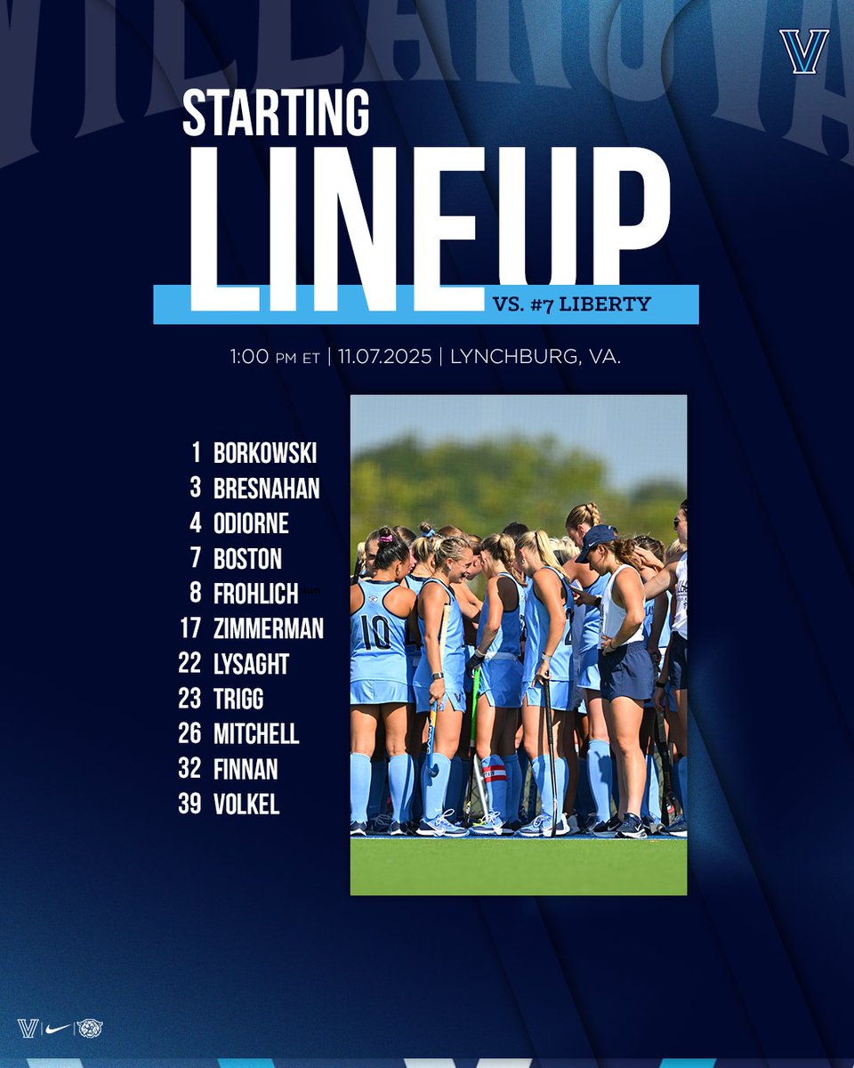 VillanovaFH's tweet photo. HERE. WE. GO. Semifinal starters for today!๐ผ
#GoNova #NOVAFH https://t.co/YaG5OzdTFt