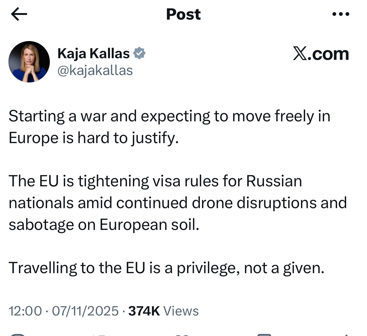 Самое смешное в контексте этого мегапринципиального поста - то, что в Европу с высокой долей вероятности freely приедет тот самый, кто как раз и начал войну - Владимир Путин. Когда они договорятся с Трампом о встрече.