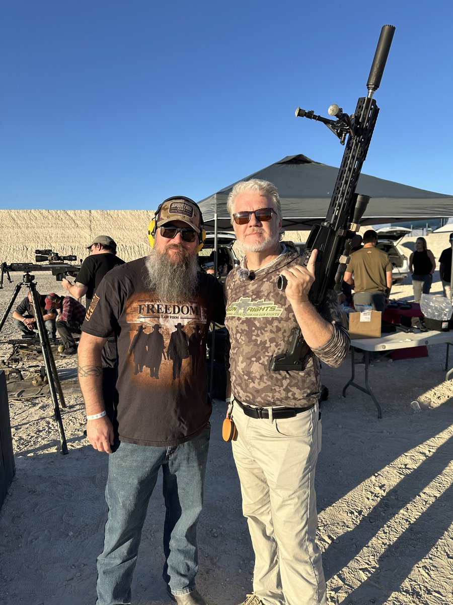 It was an absolute pleasure to hang out and shoot with <a href="/GunRightsPrez/">Dudley Brown</a> one of the coolest 2A guys I’ve met! <a href="/GunRightsPrez/">Dudley Brown</a> <a href="/NatlGunRights/">National Association for Gun Rights</a> <a href="/AORSelfDefense/">AttorneysOnRetainer</a>