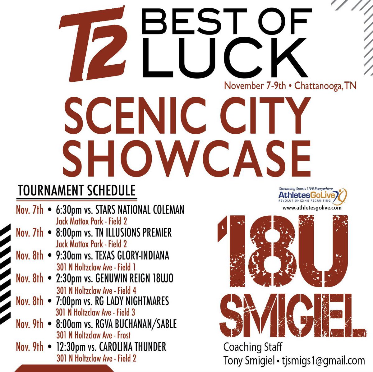 EllieKatt974's tweet photo. Catch my team and I at the Scenic City Showcase this weekend! Hope to see you there! https://t.co/W59sIX9wSc