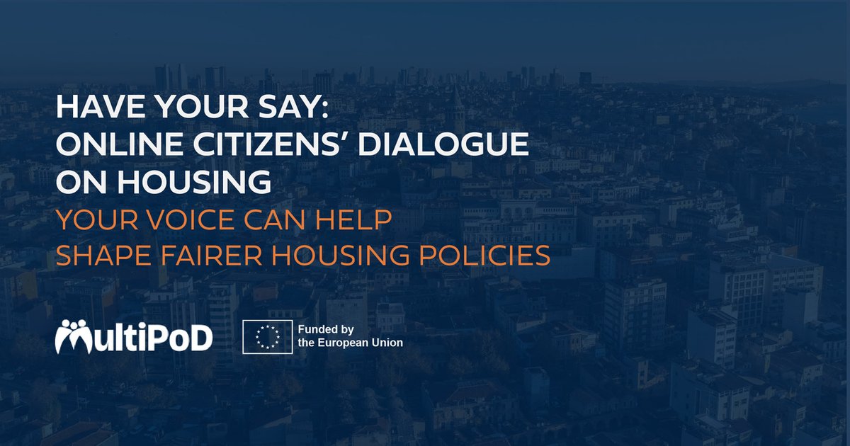 🏠 HAVE YOUR SAY ON HOUSING
12 November | 🕚 10:00–12:00 Portugal | 💻 Online

Are you concerned about the lack of affordable housing? Join our Online Citizens’ Dialogue on Housing: a space for real stories, shared concerns, and fresh ideas.

More info ifilnova.pt/en/events/have…
