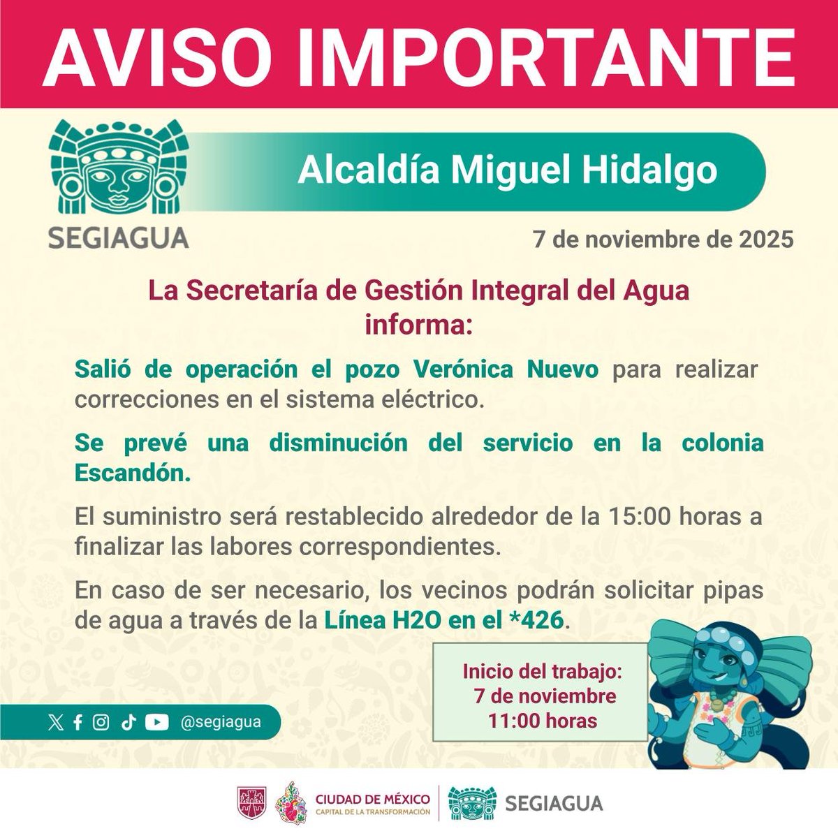 Secretaría de Gestión Integral del Agua tweet media