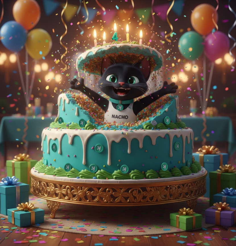 NachotheKat's tweet photo. 4 years of pure cypherpunk energy. 
🎂 Happy Birthday #Kaspa, the revolution that never stops building. https://t.co/gnYBVUeJ7R