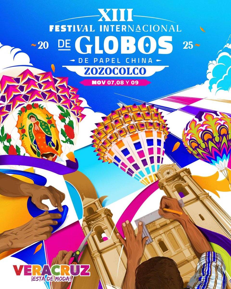 🎈 ¡Vive la tradición en Zozocolco!

Del 7 al 9 de noviembre, el cielo se llena de colores, arte y magia. ✨ ¡No te lo puedes perder! 🌈

#VeracruzEstáDeModa